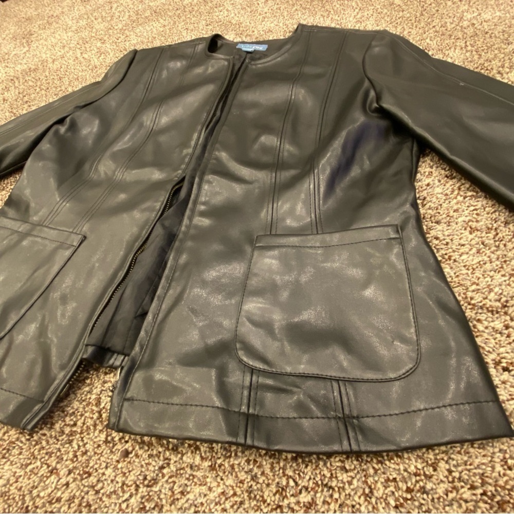 Très You | Vegan Leather Jacket | Black | Size M | Soft Faux Leather